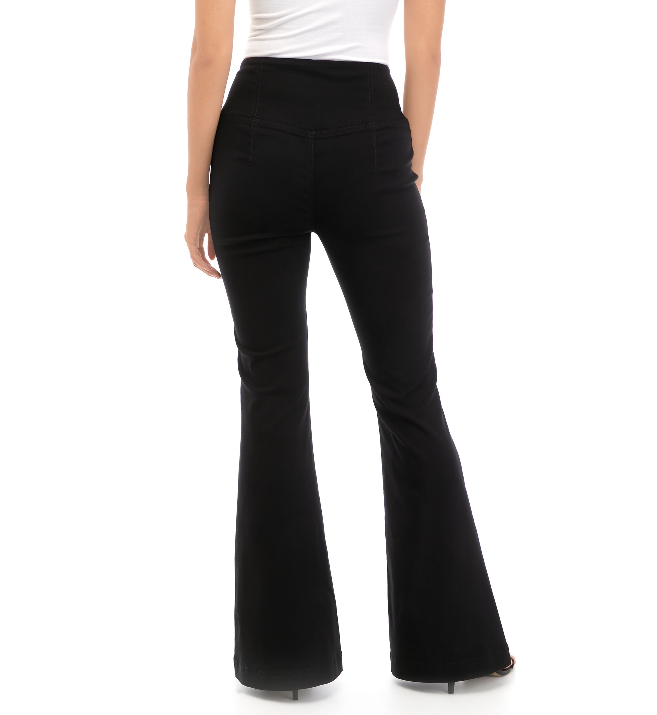 Juniors Flared Leg Pull On Pants