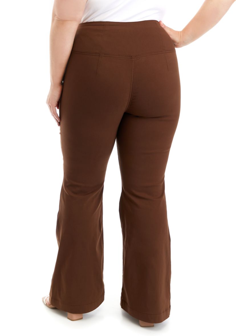 	  Plus Size V-Front Pull On Pants 