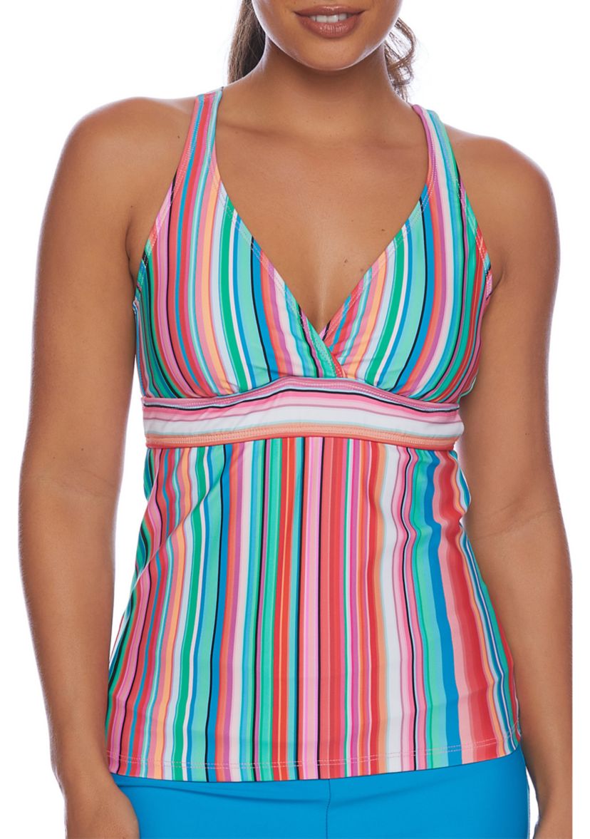 Tavarua Stripe Lounge Tankini Swim Top 