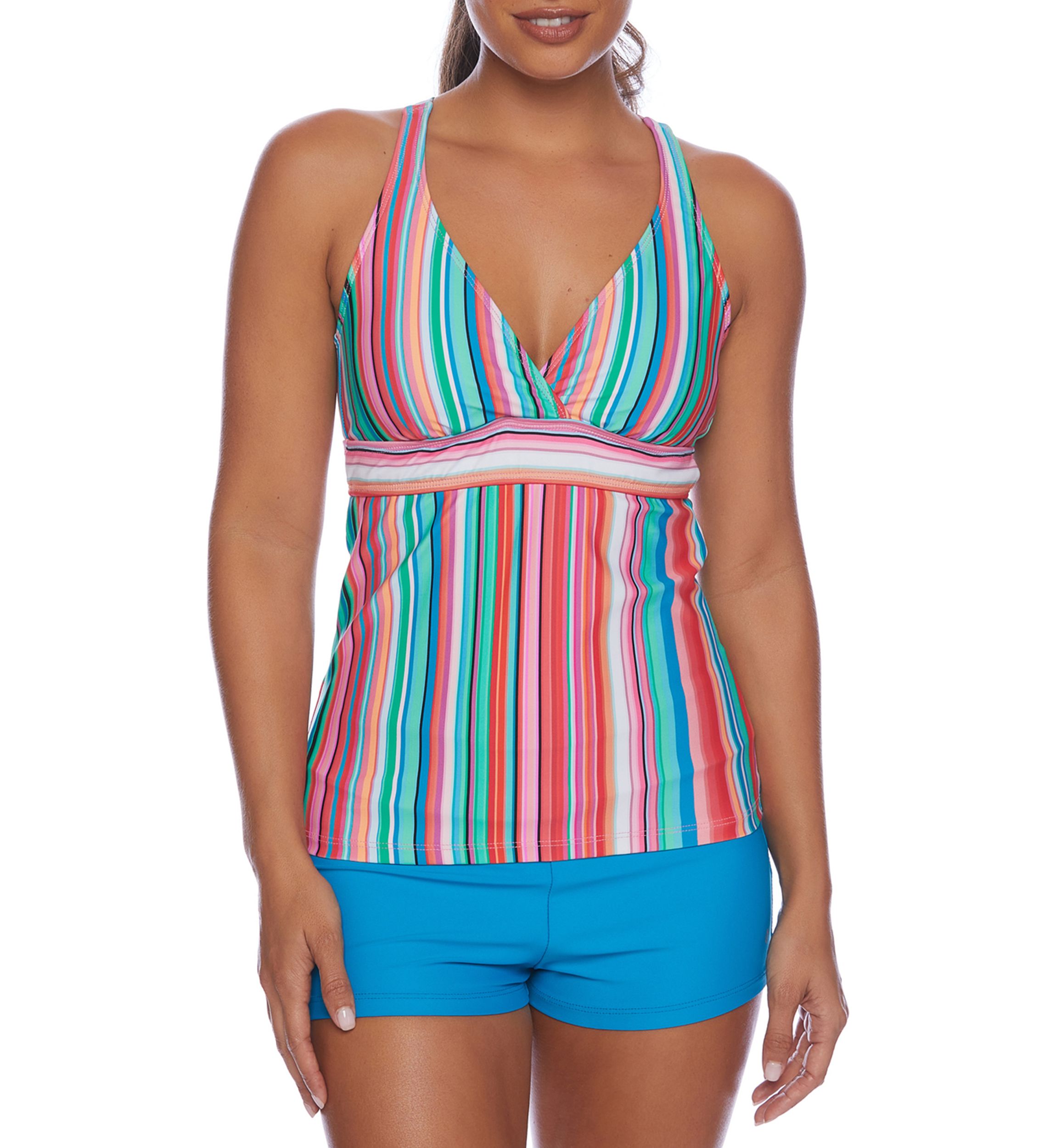 Tavarua Stripe Lounge Tankini Swim Top 