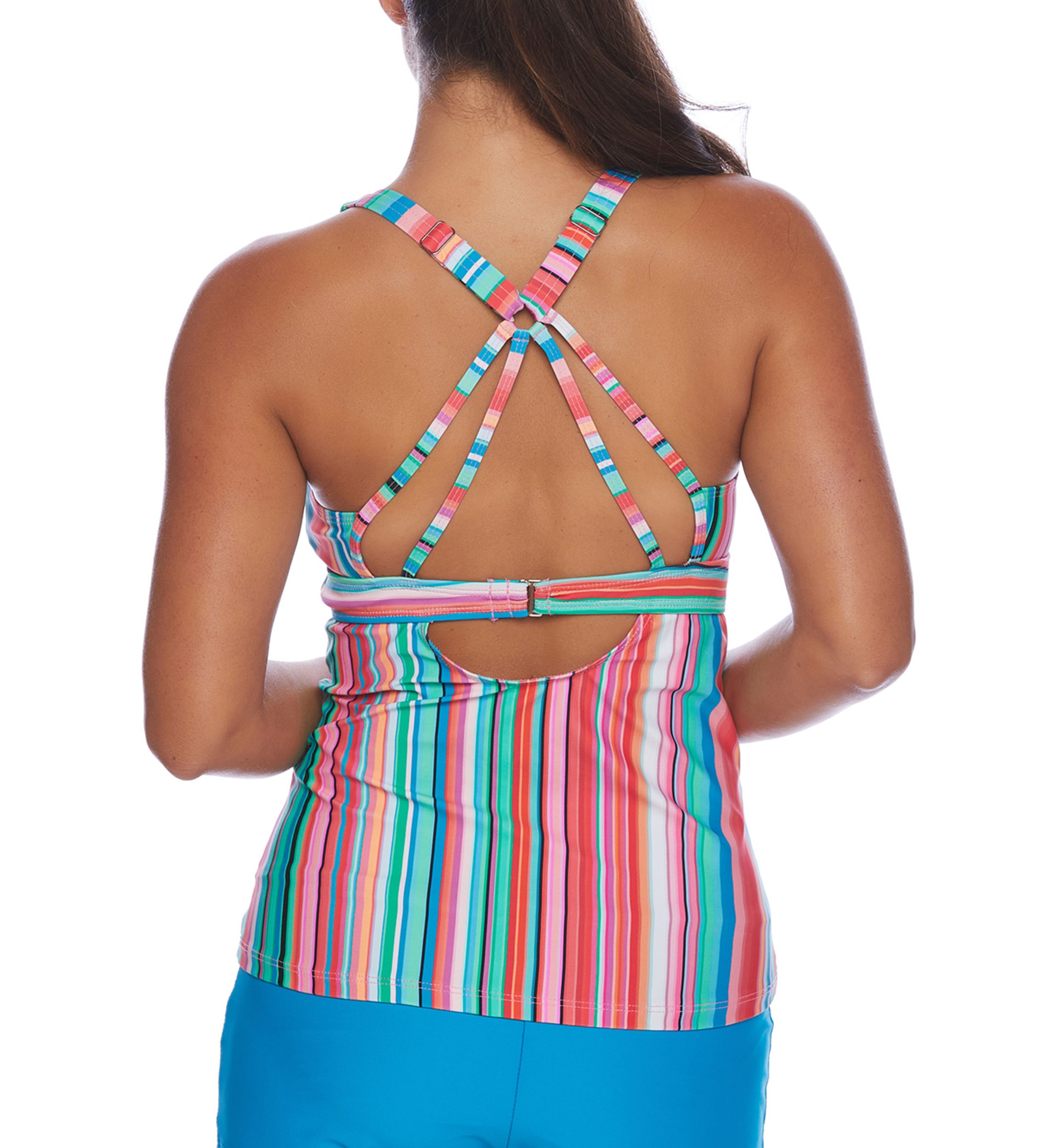 Tavarua Stripe Lounge Tankini Swim Top 