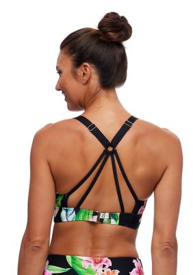 Keoki Palms 25 Min Sports Bra Swim Top