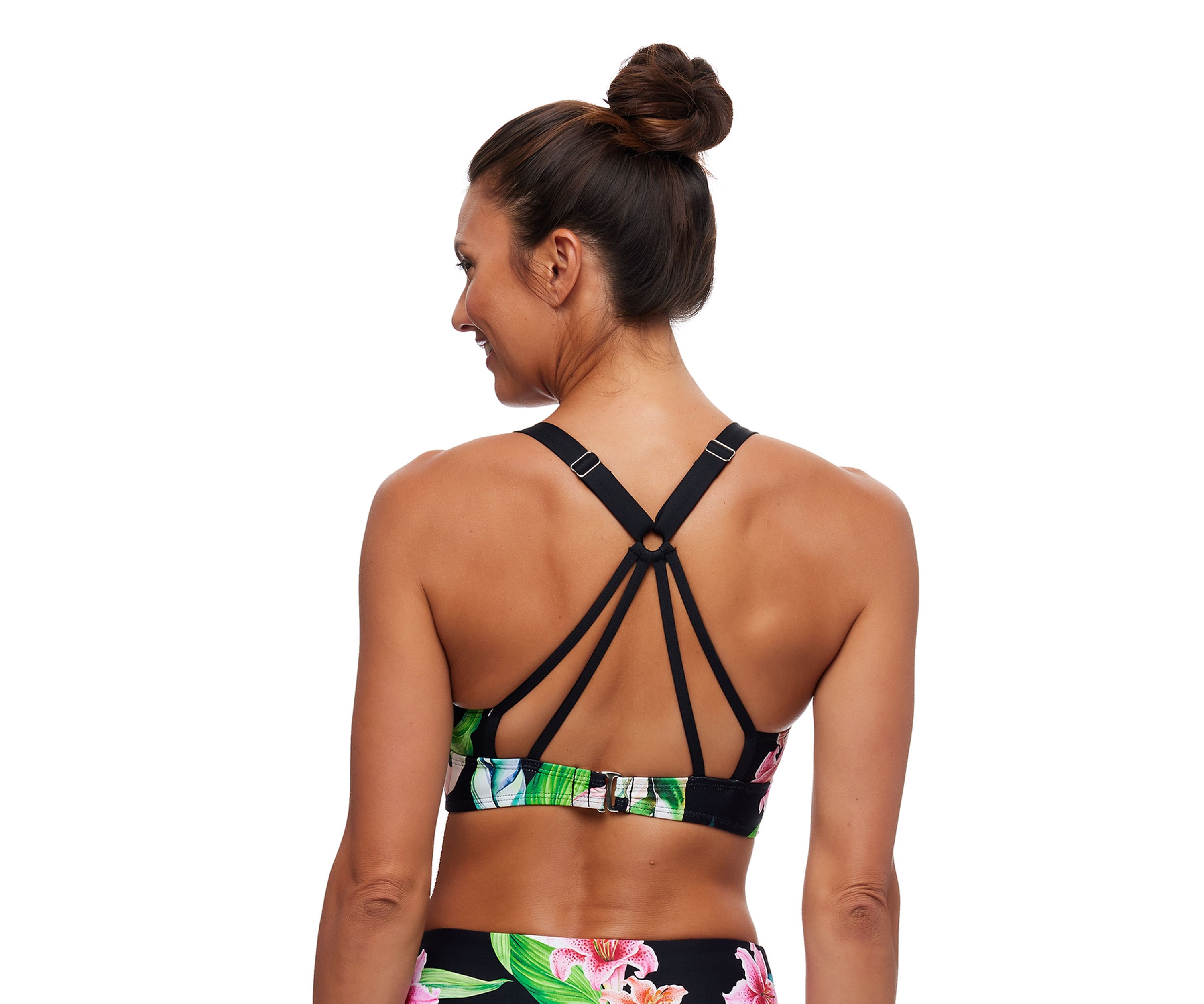 Keoki Palms 25 Min Sports Bra Swim Top