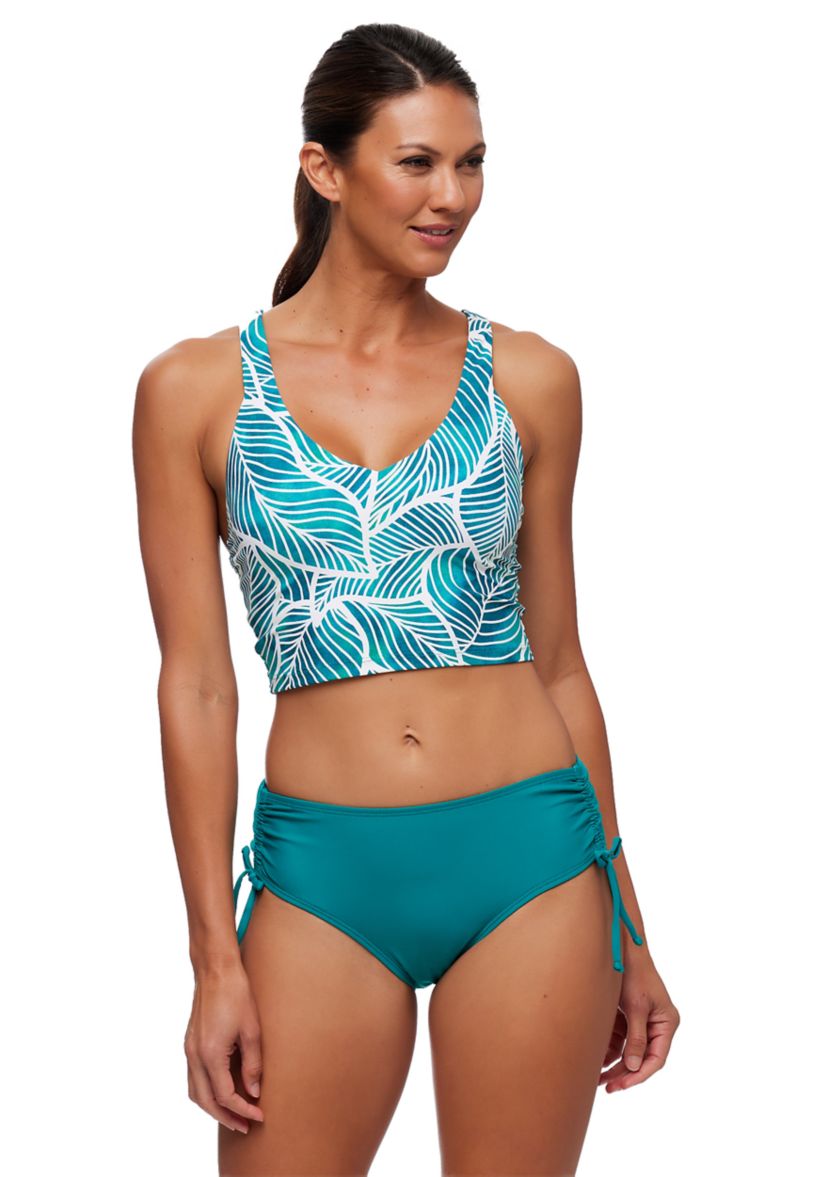 Pilea Palms Kinetic Cropped Swim Top