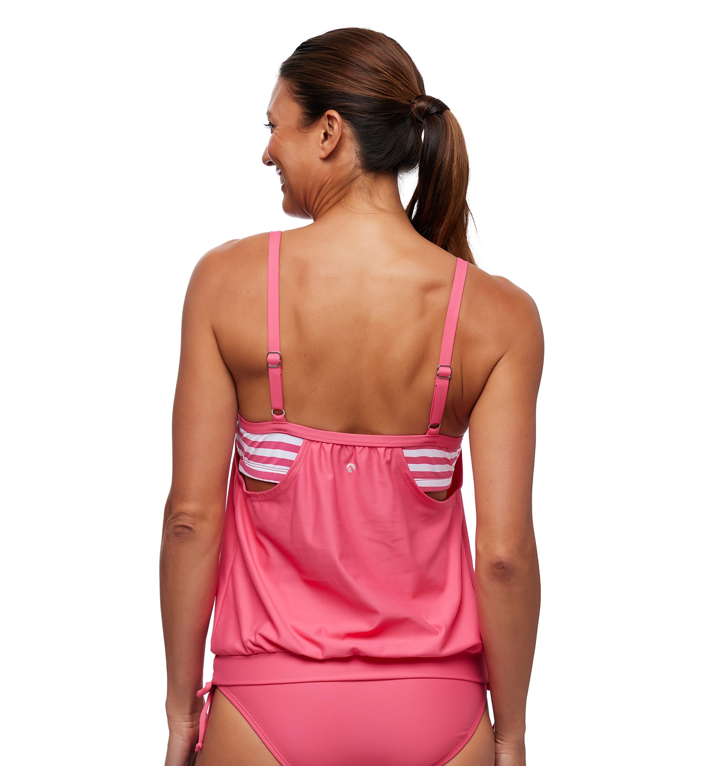 Sailaway Stripe Double Up Tankini Swim Top
