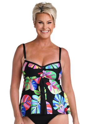 Tropiflage Flyaway Tankini Swim Top