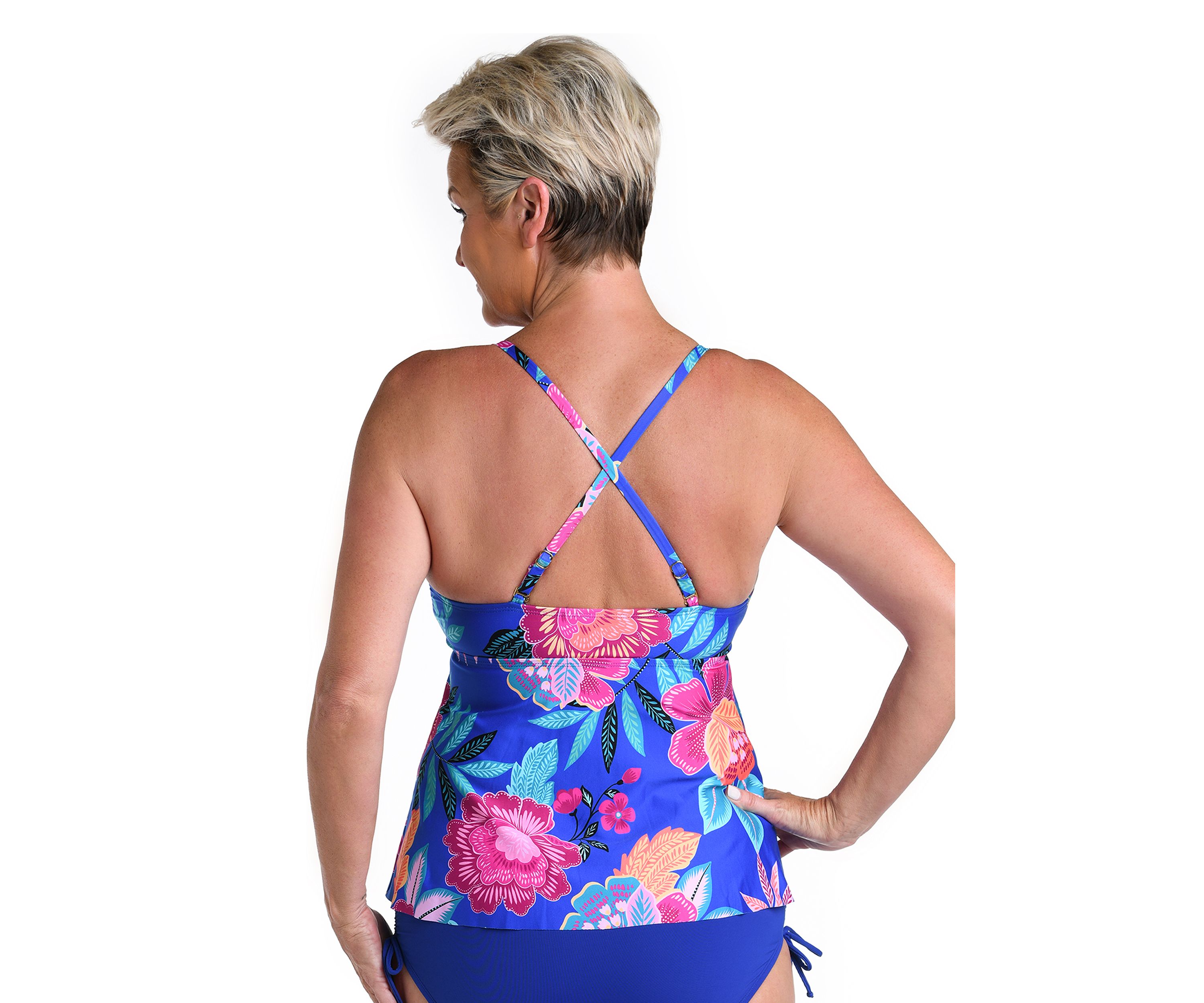Blossom Front Wrap Flyaway Swim Top