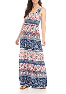 New Directions® Sleeveless Smocked Maxi Dress | belk