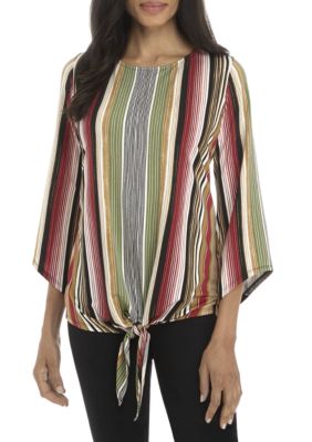 kim rogers 3 4 bell sleeve top with scar