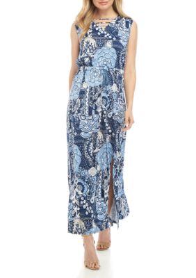 New Directions® Sleeveless Printed Maxi Dress | belk