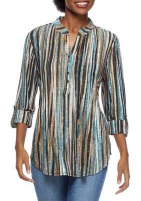 3/4 Sleeve Henley Top