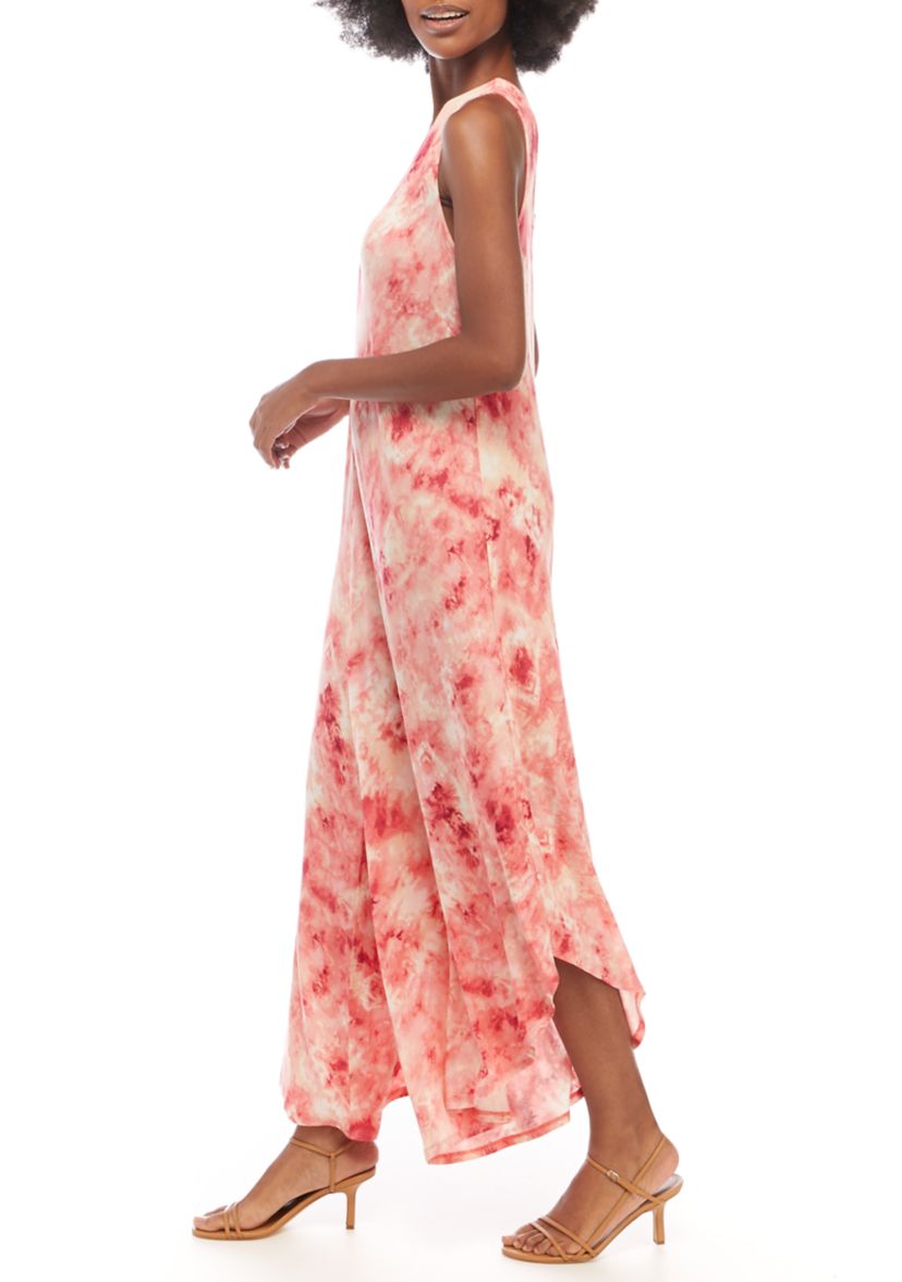 Womens Sleeveless Tie Dye Jumpsuit 