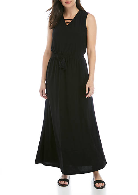 New Directions® Sleeveless Cinched Waist Maxi Dress | belk