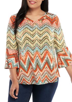 new directions plus size chevron duste