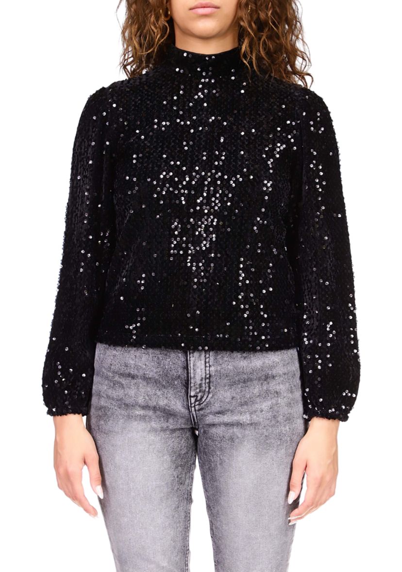 Womens All Nighter Mock Neck Top