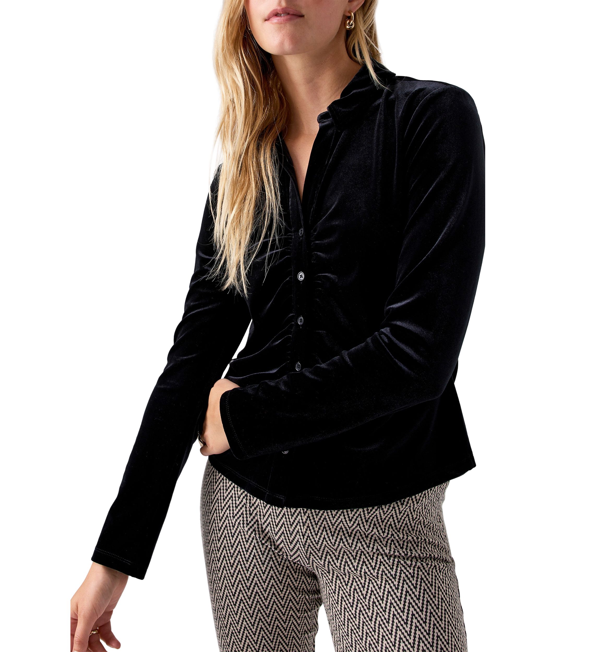 Dreamgirl Velvet Button Up Shirt 