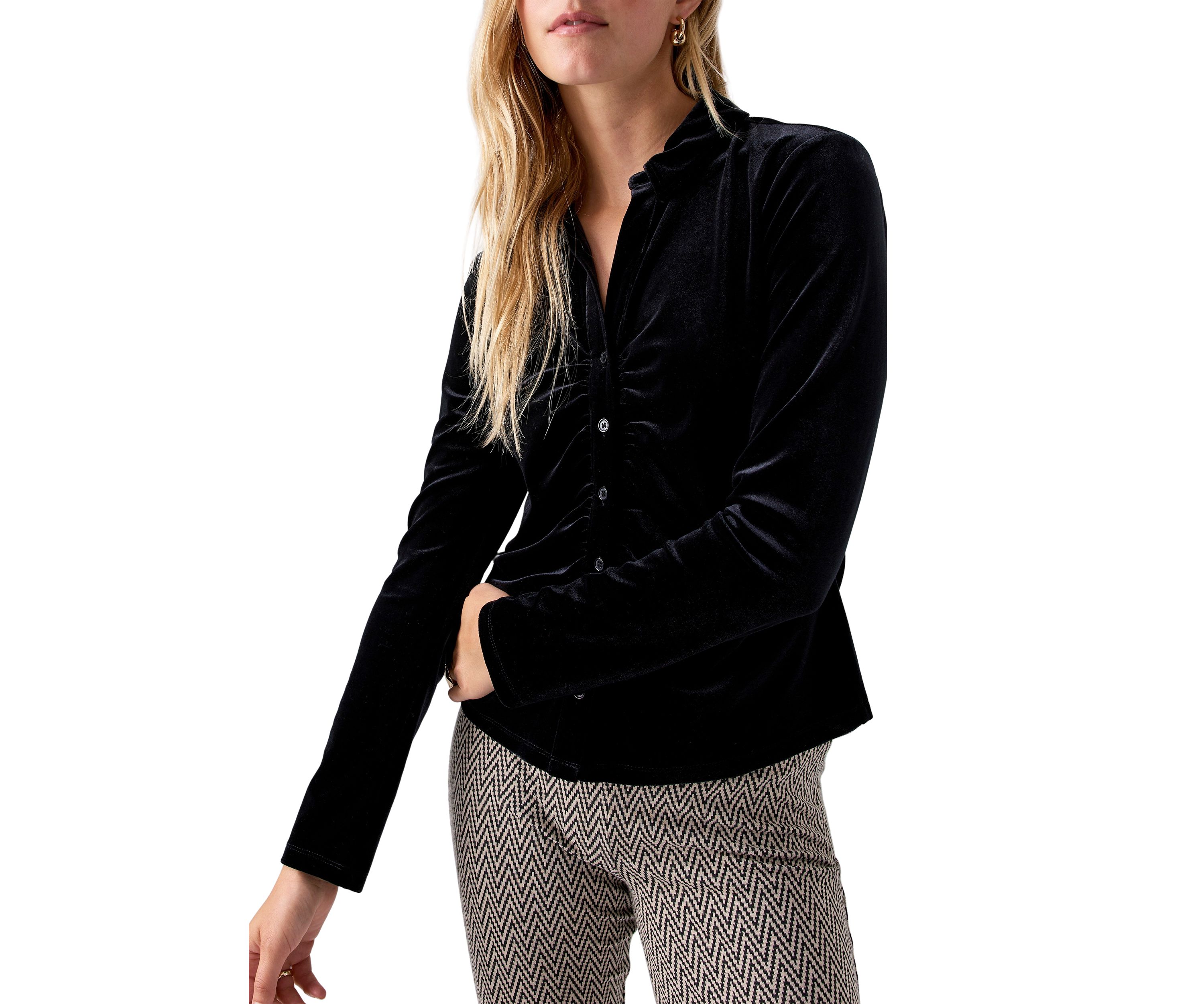 Dreamgirl Velvet Button Up Shirt 