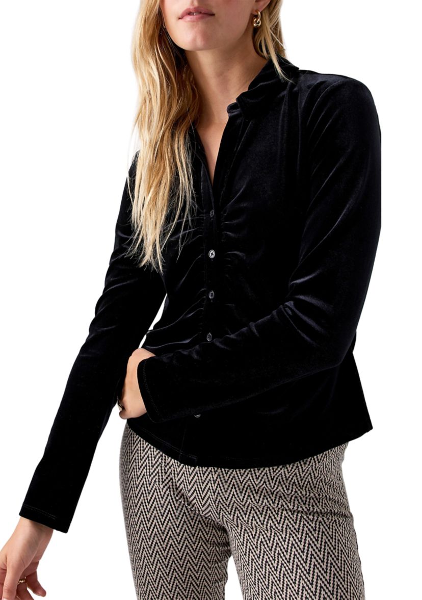 Dreamgirl Velvet Button Up Shirt 