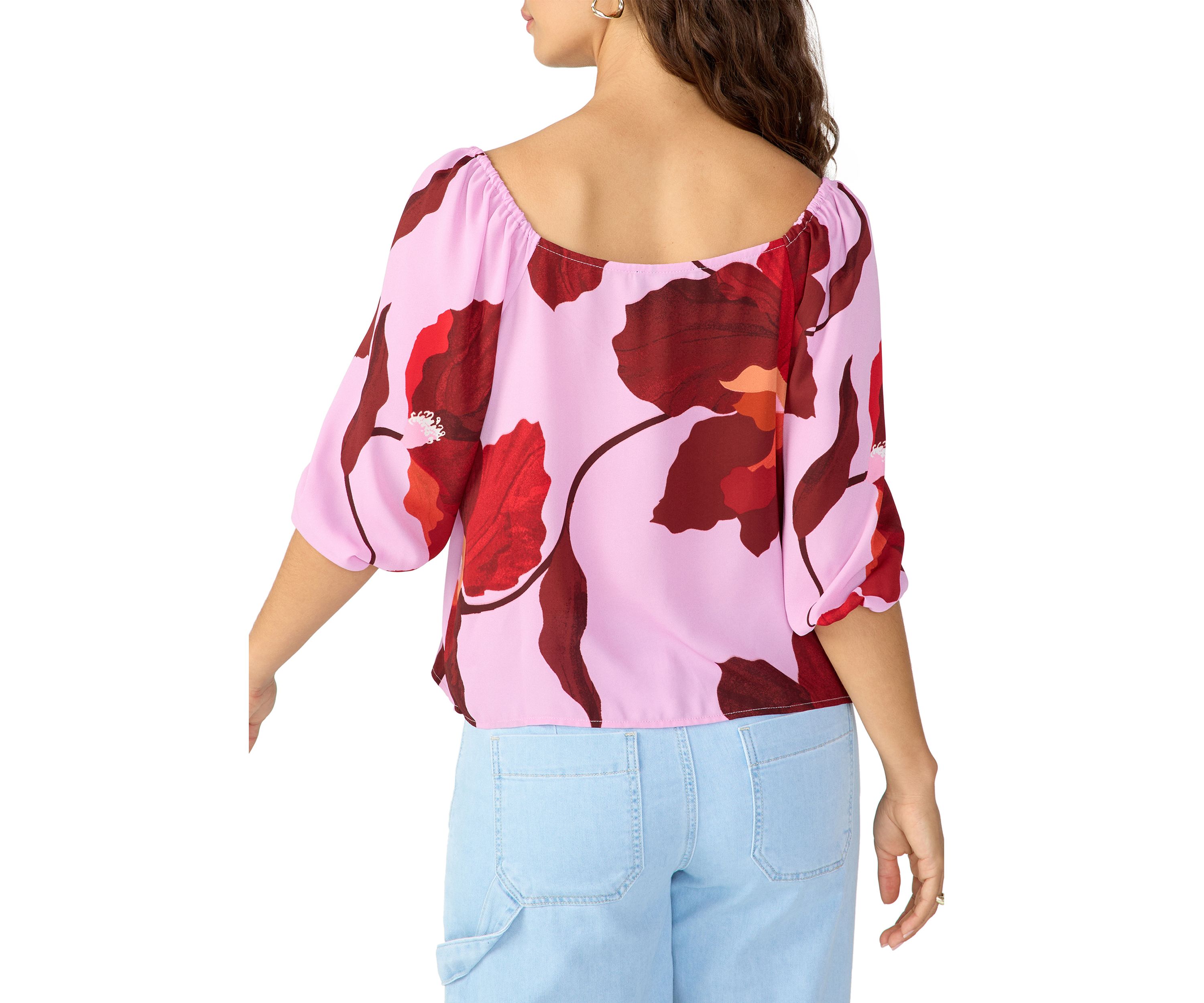 Womens Daily Button Front Blouse