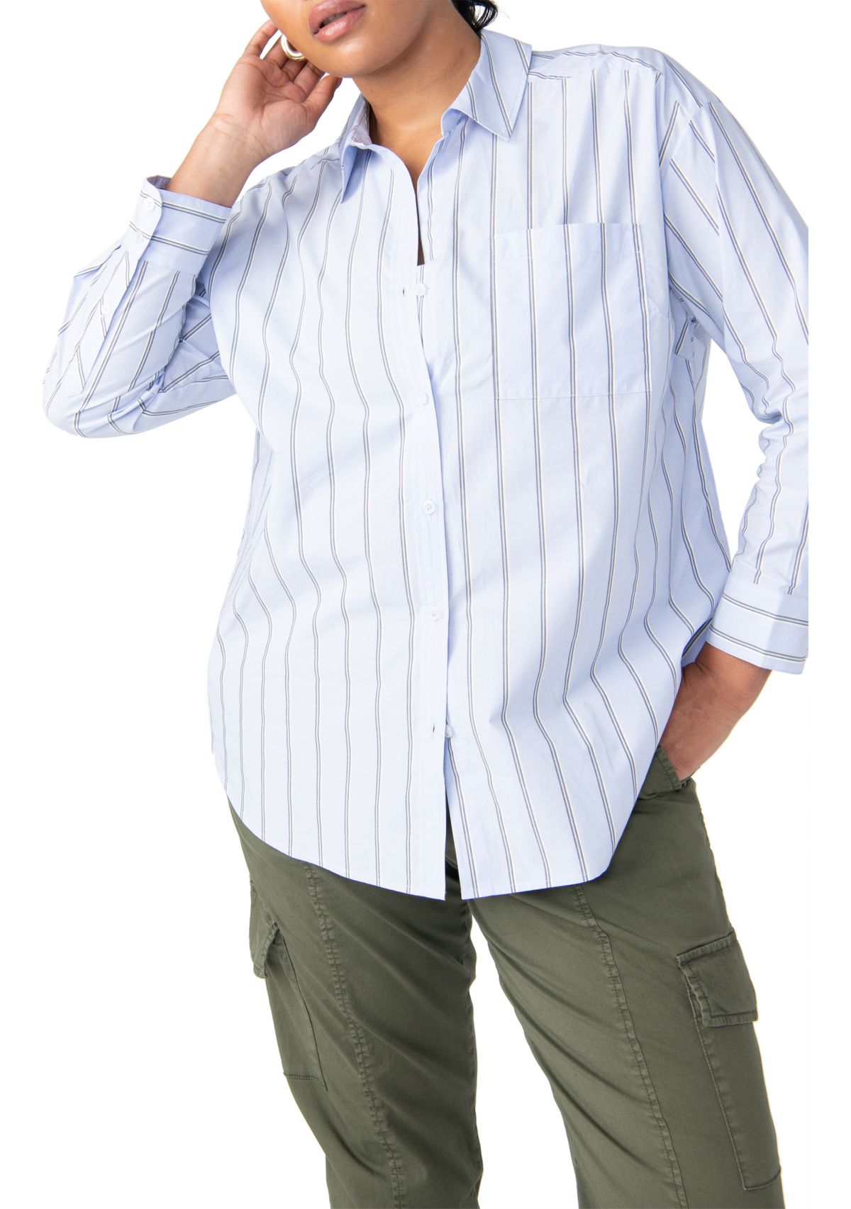 Plus Size Slit Back Tunic