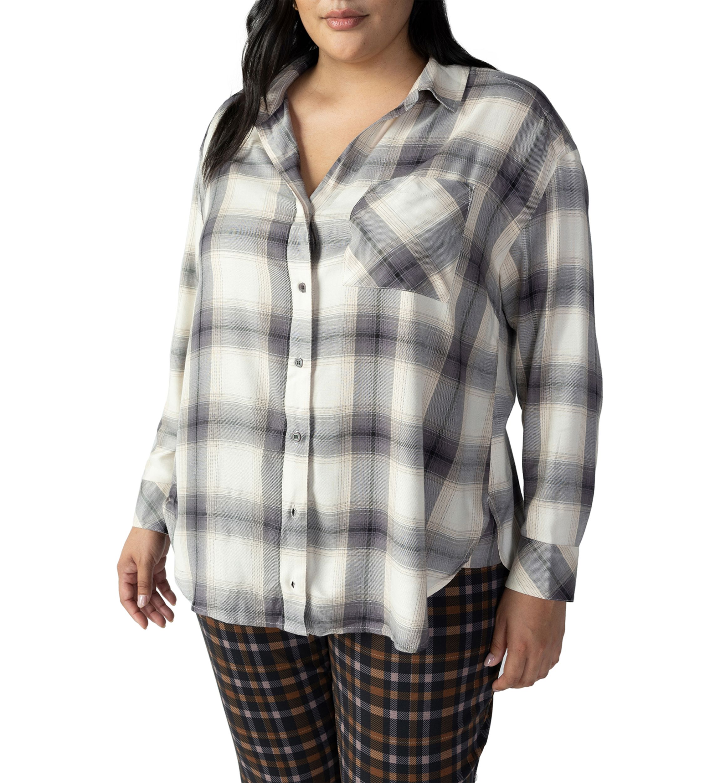 Plus Size Slit Back Tunic Top