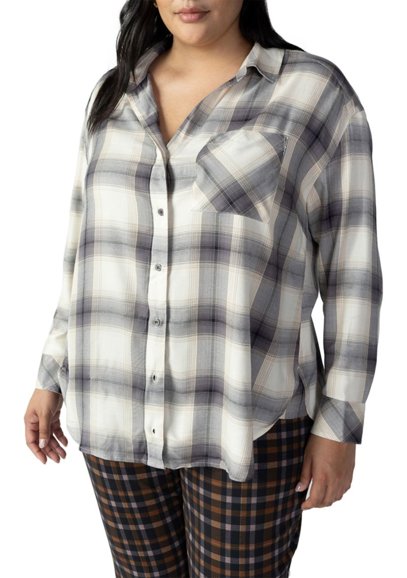 Plus Size Slit Back Tunic Top