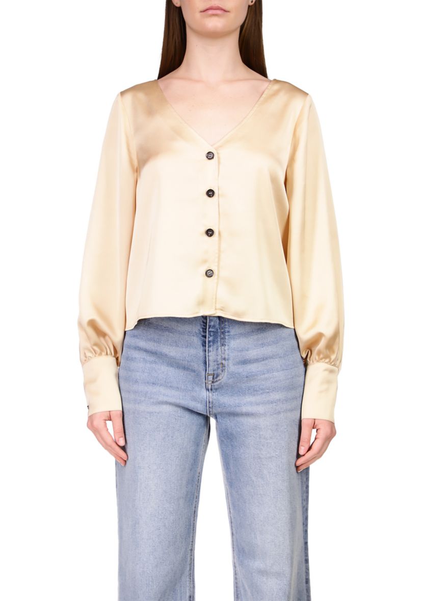 Womens Extended Cuff Blouse
