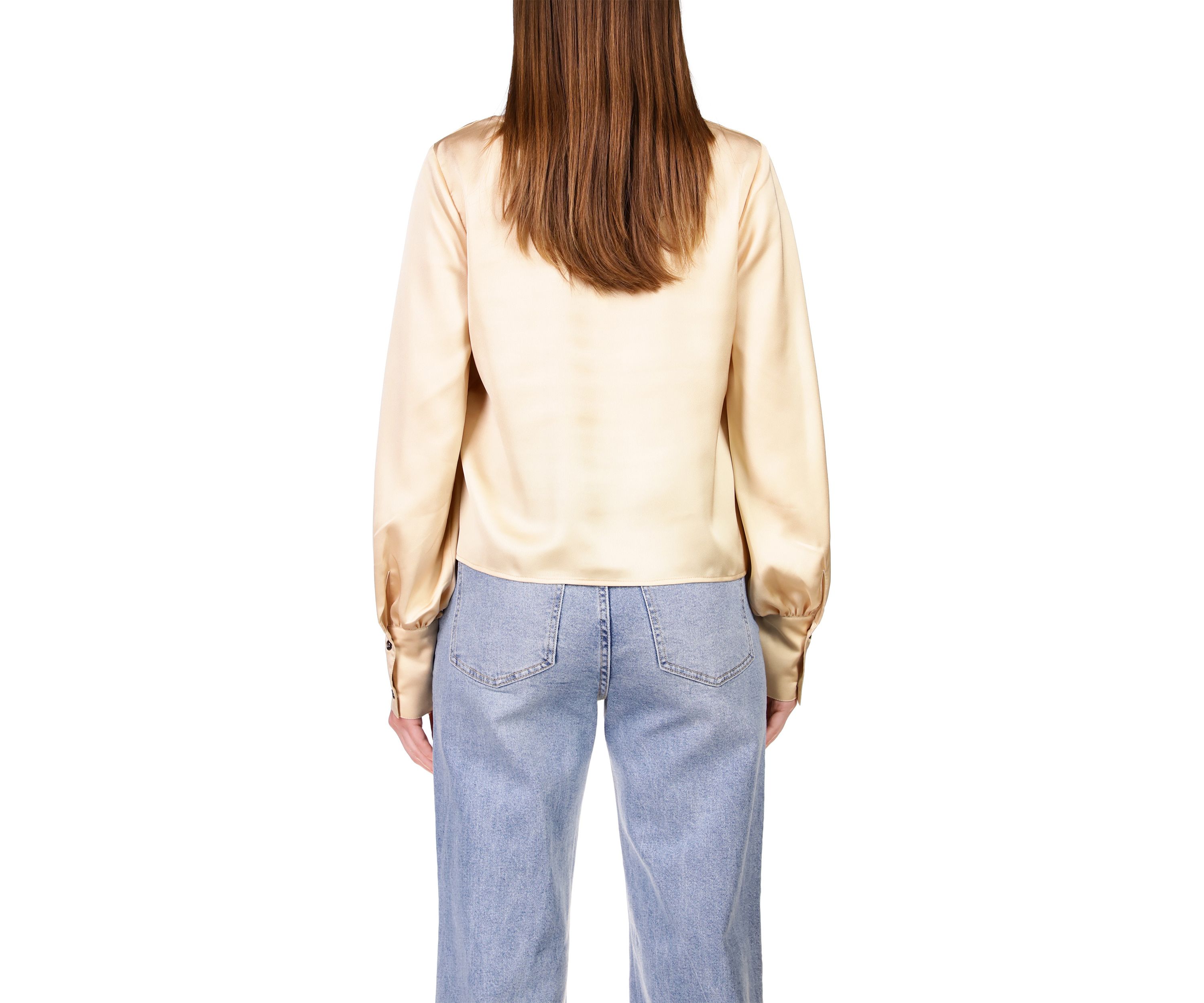 Womens Extended Cuff Blouse