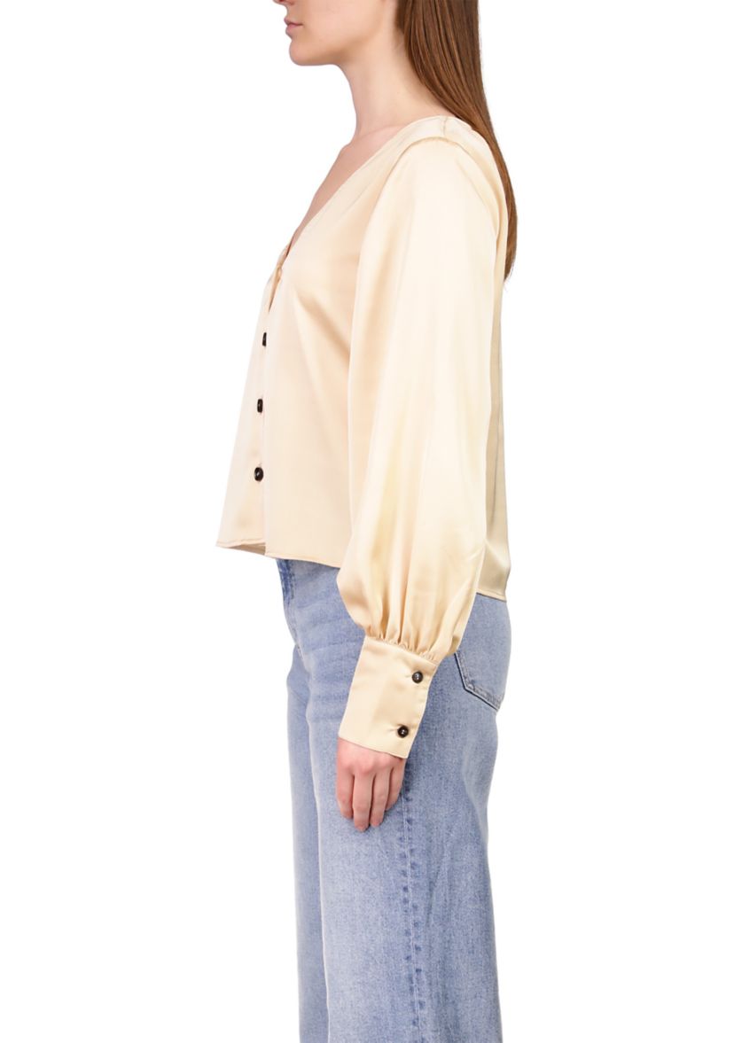 Womens Extended Cuff Blouse