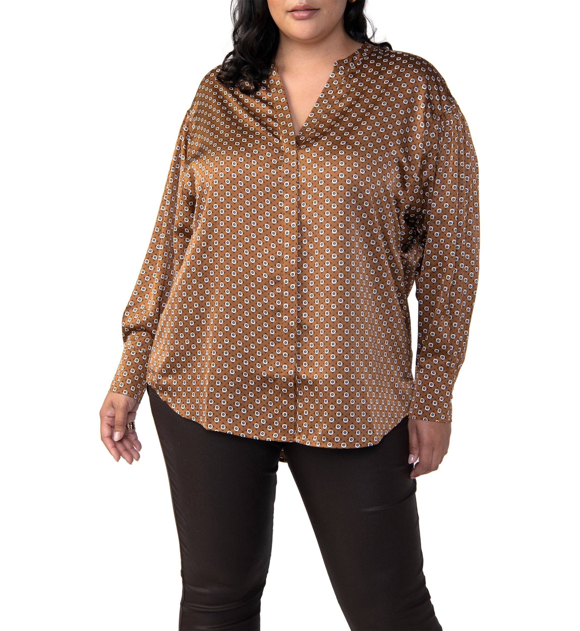 Plus Size Relaxed Modern Blouse
