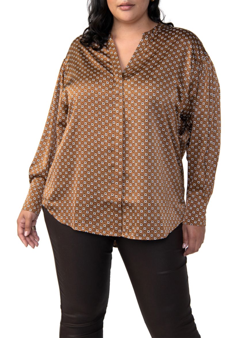 Plus Size Relaxed Modern Blouse