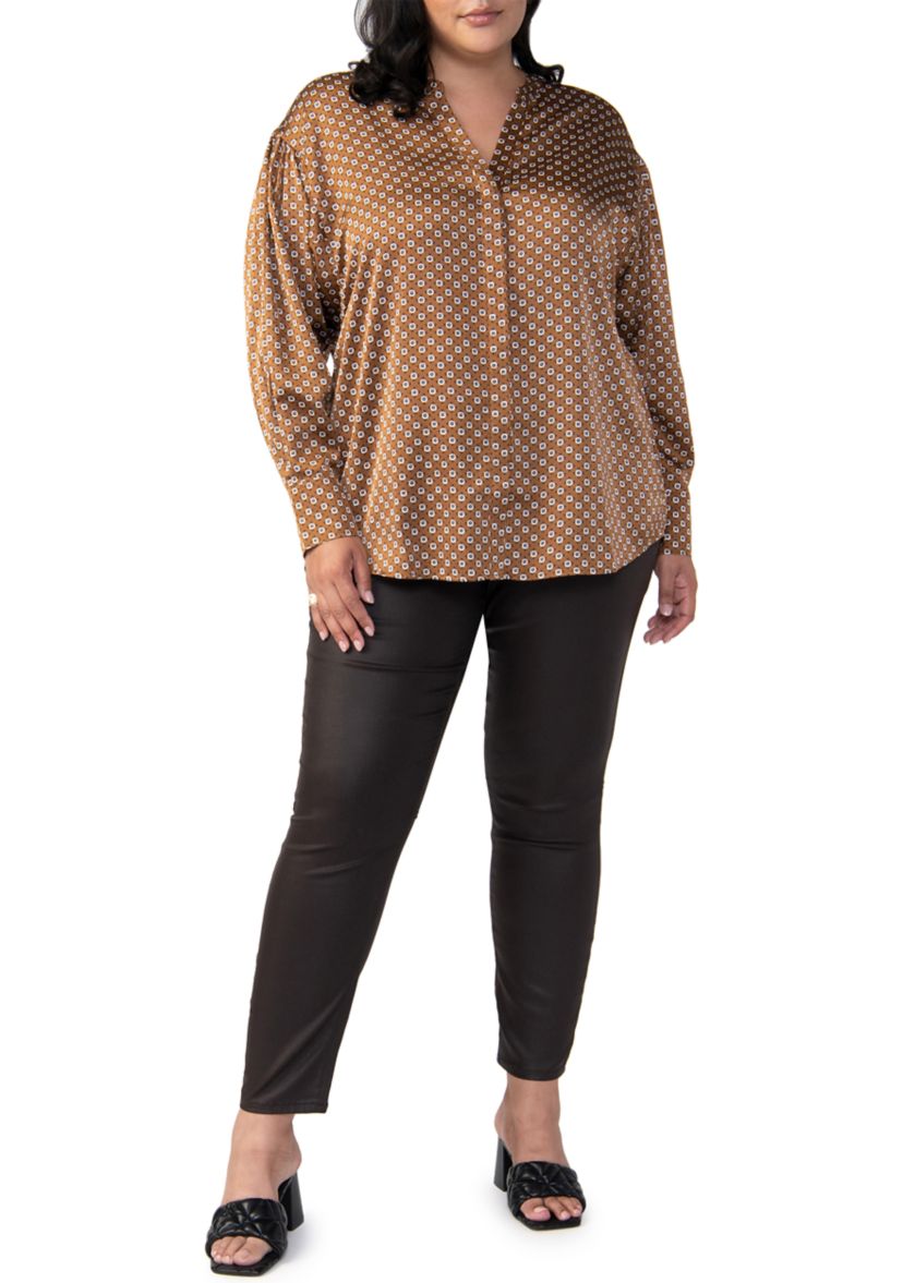 Plus Size Relaxed Modern Blouse