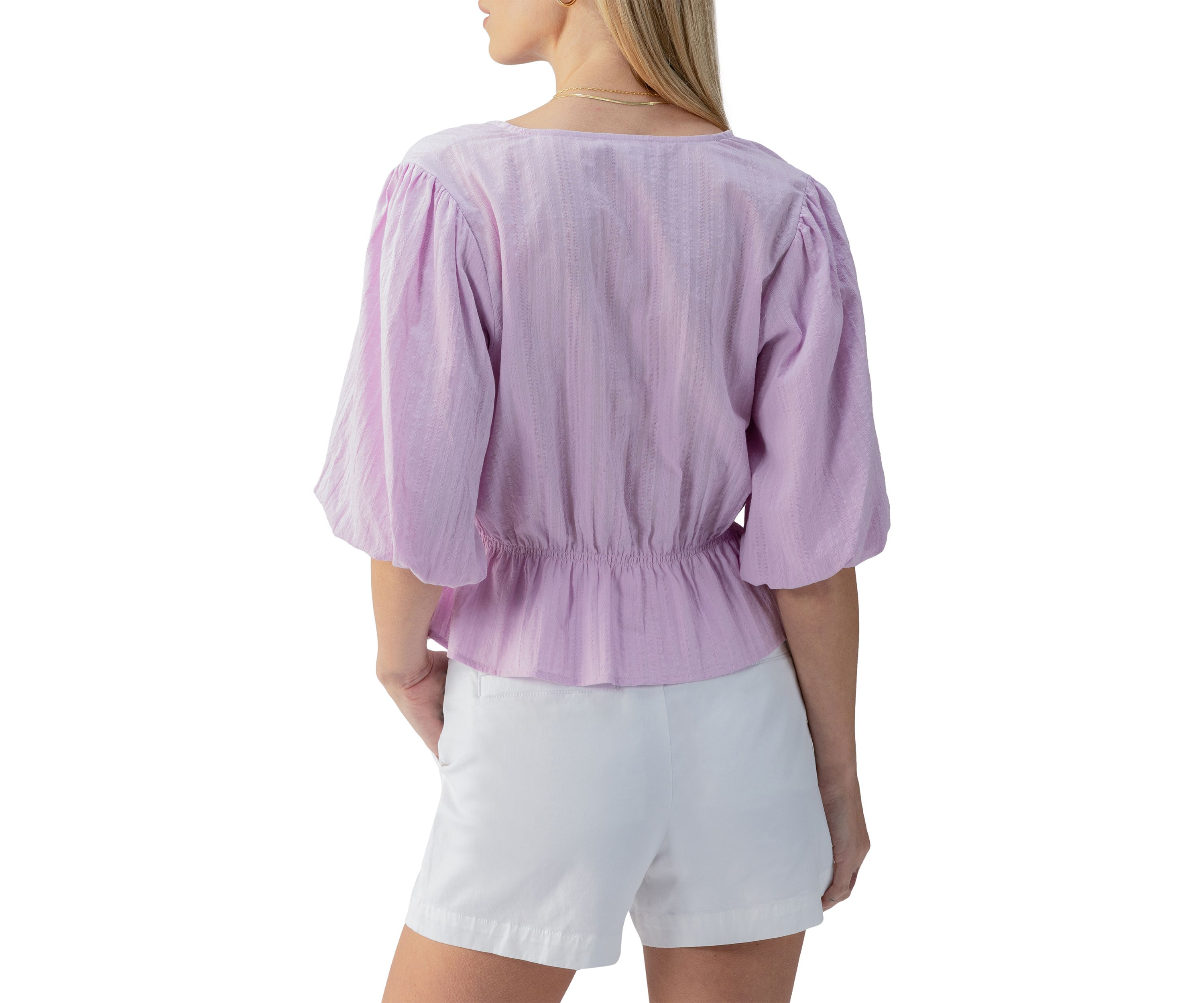 Womens Lucky You Button Front Blouse