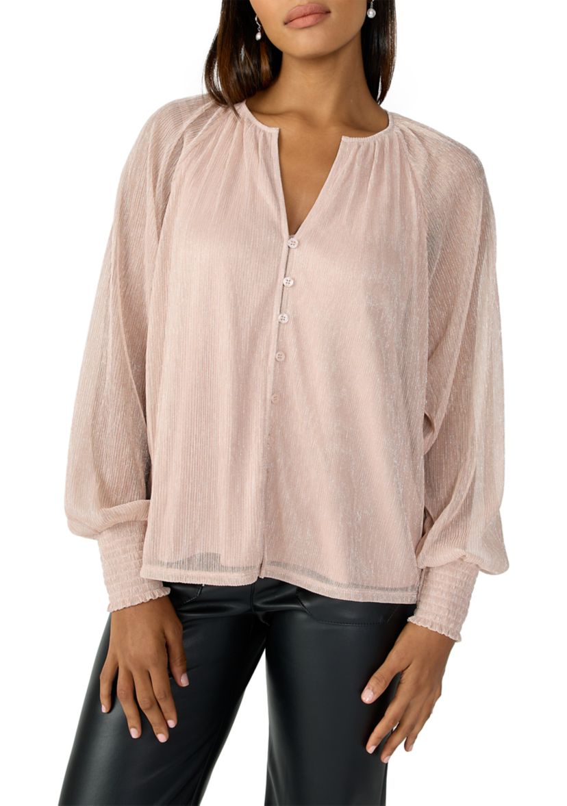 Womens Love Always Metallic Blouse