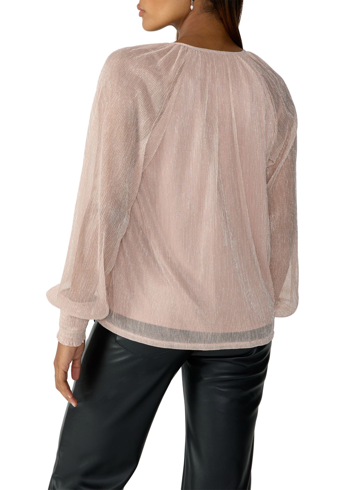 Womens Love Always Metallic Blouse