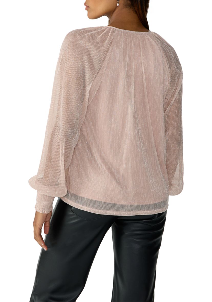 Womens Love Always Metallic Blouse