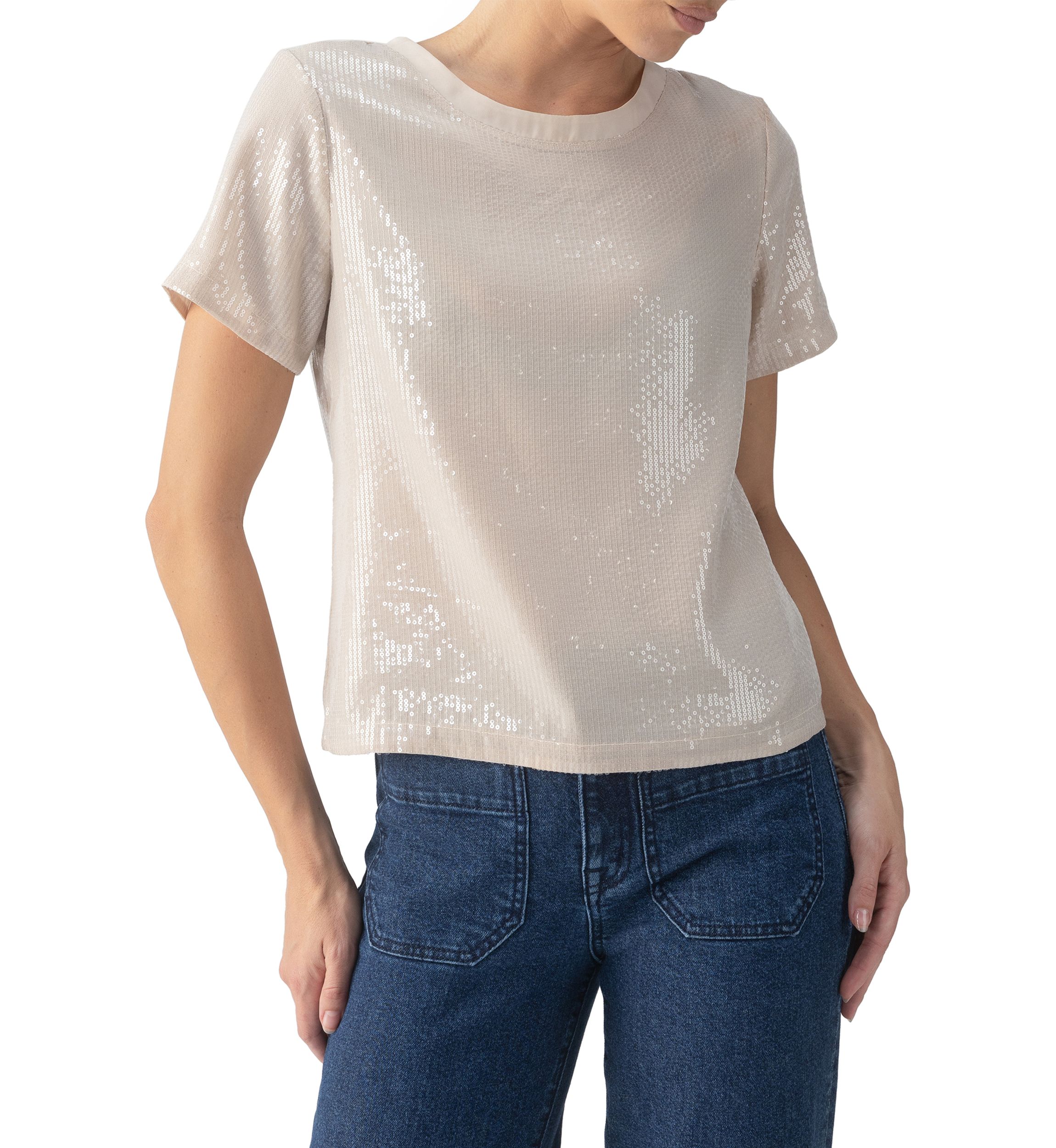 Womens Perfect Sequin T-Shirt