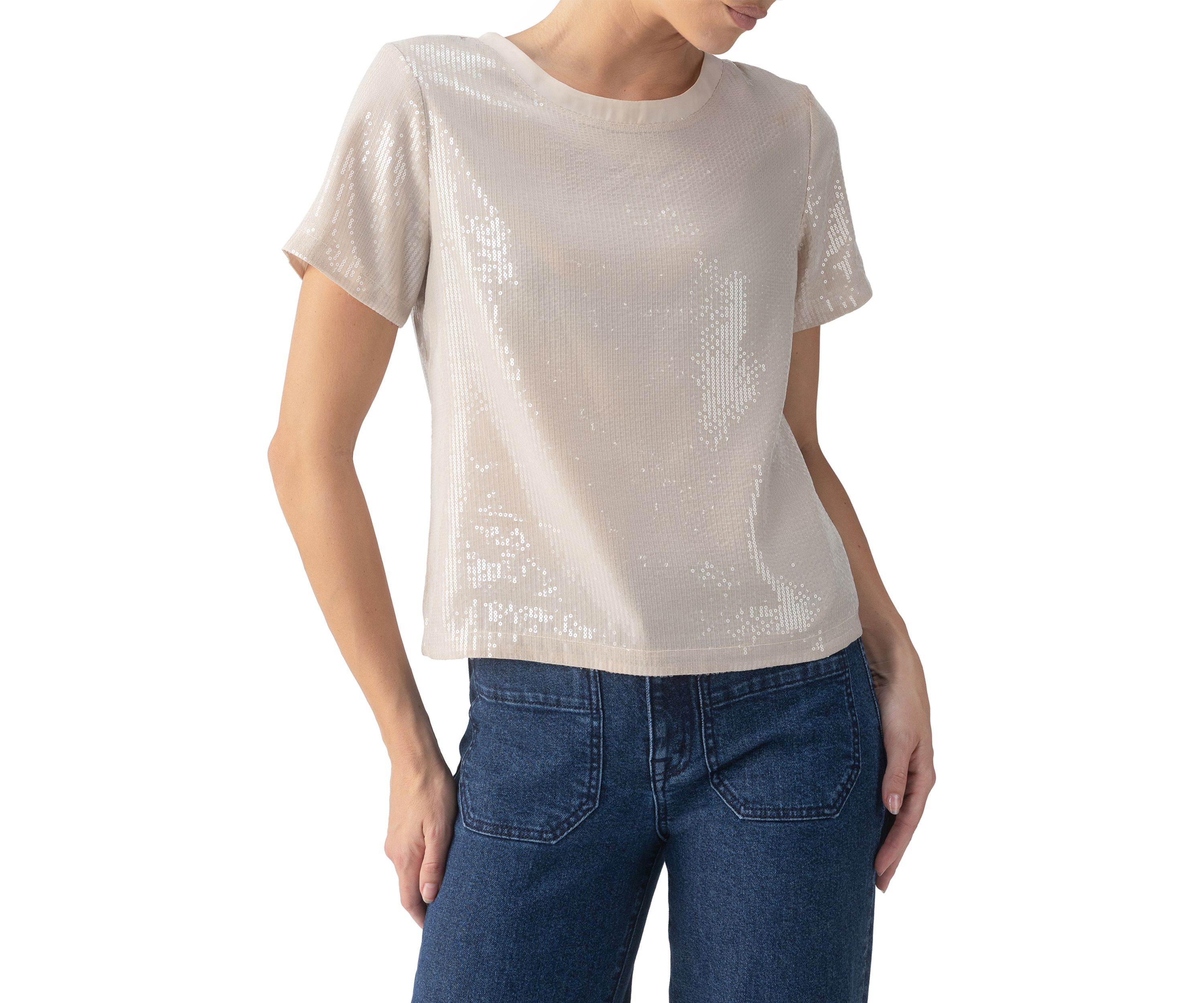 Womens Perfect Sequin T-Shirt