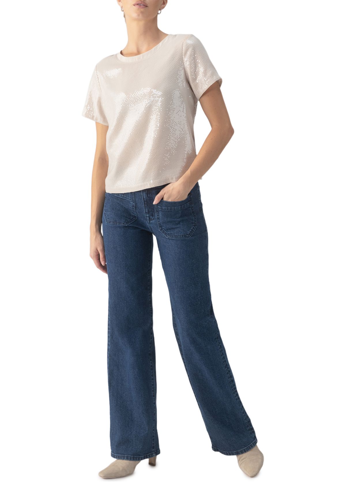 Womens Perfect Sequin T-Shirt