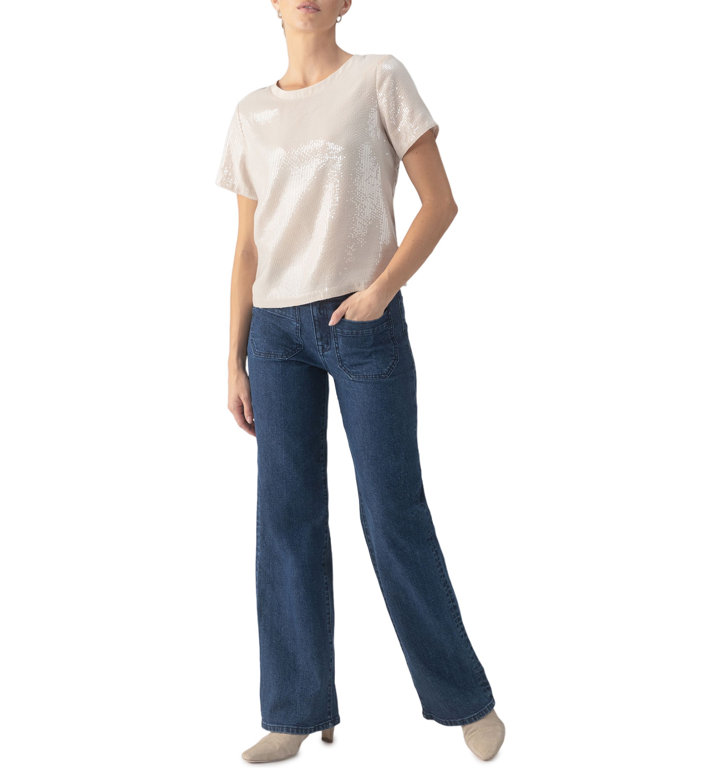 Womens Perfect Sequin T-Shirt