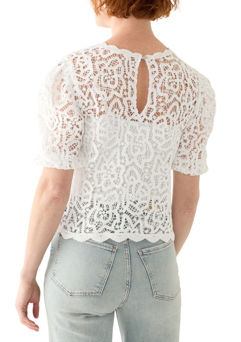 Womens Cherished Lace Short Sleeve T-Shirt