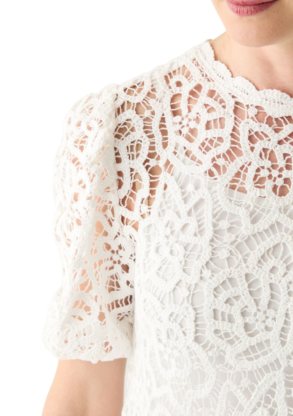 Womens Cherished Lace Short Sleeve T-Shirt