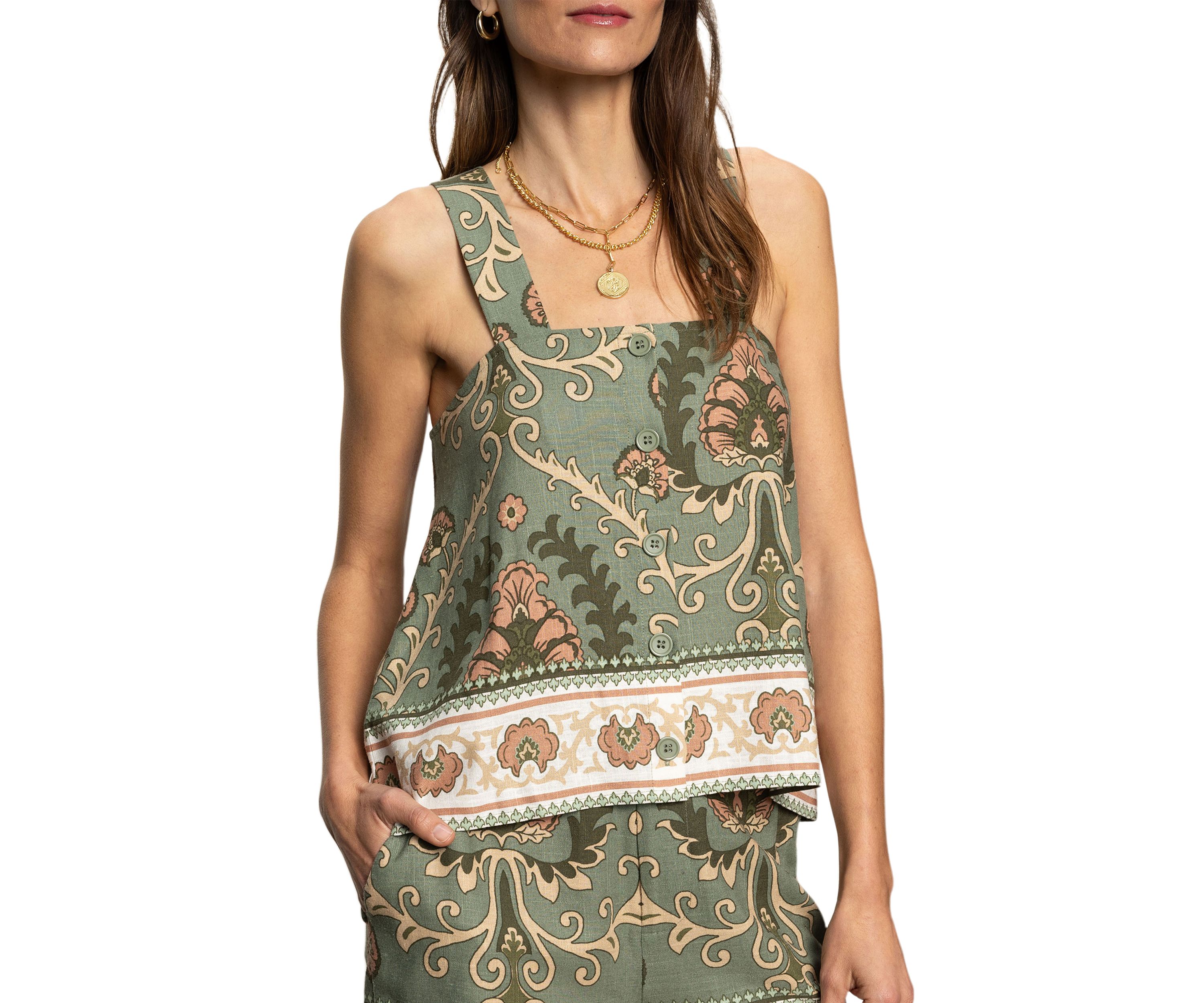 Womens Button Back Cami
