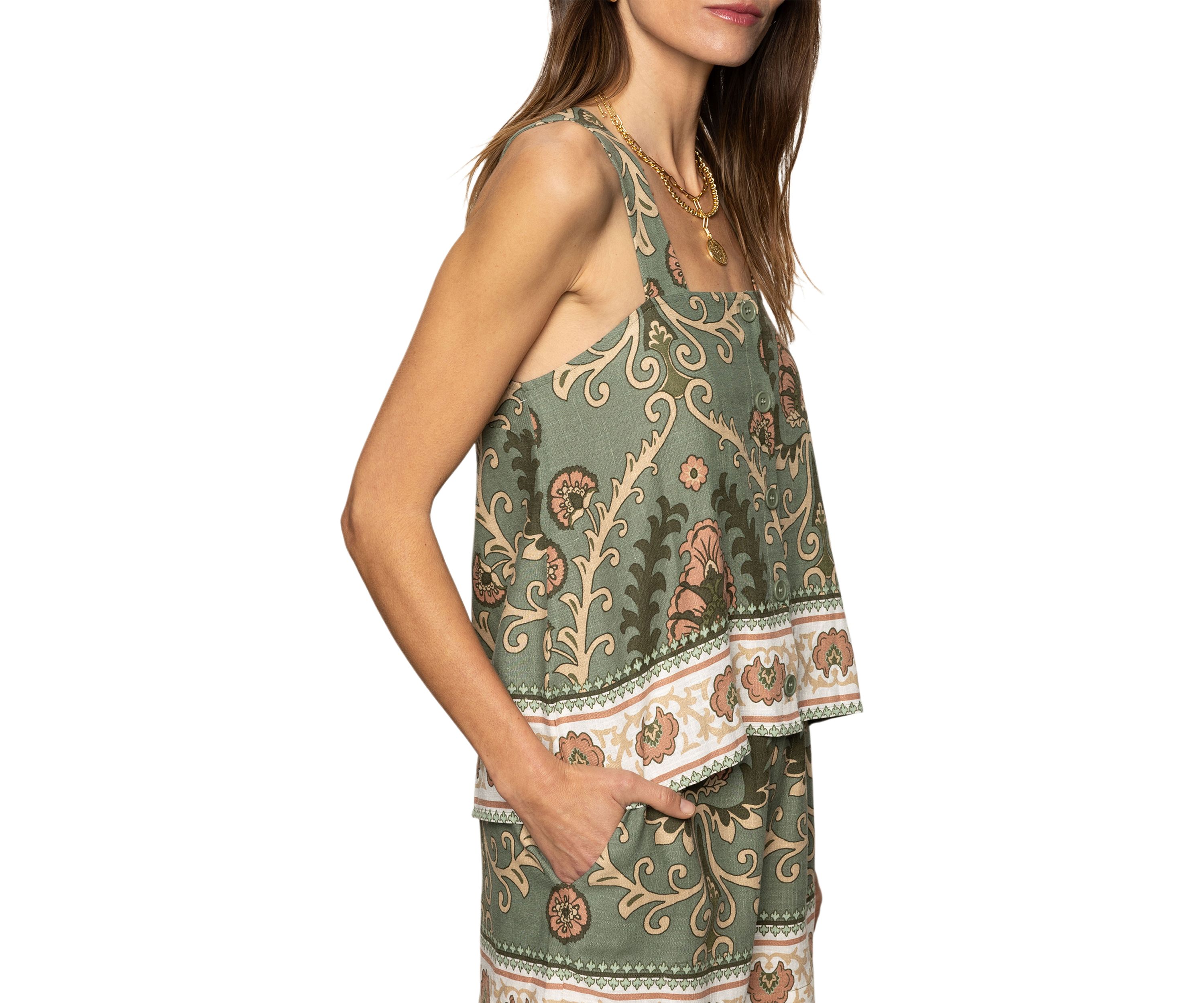 Womens Button Back Cami
