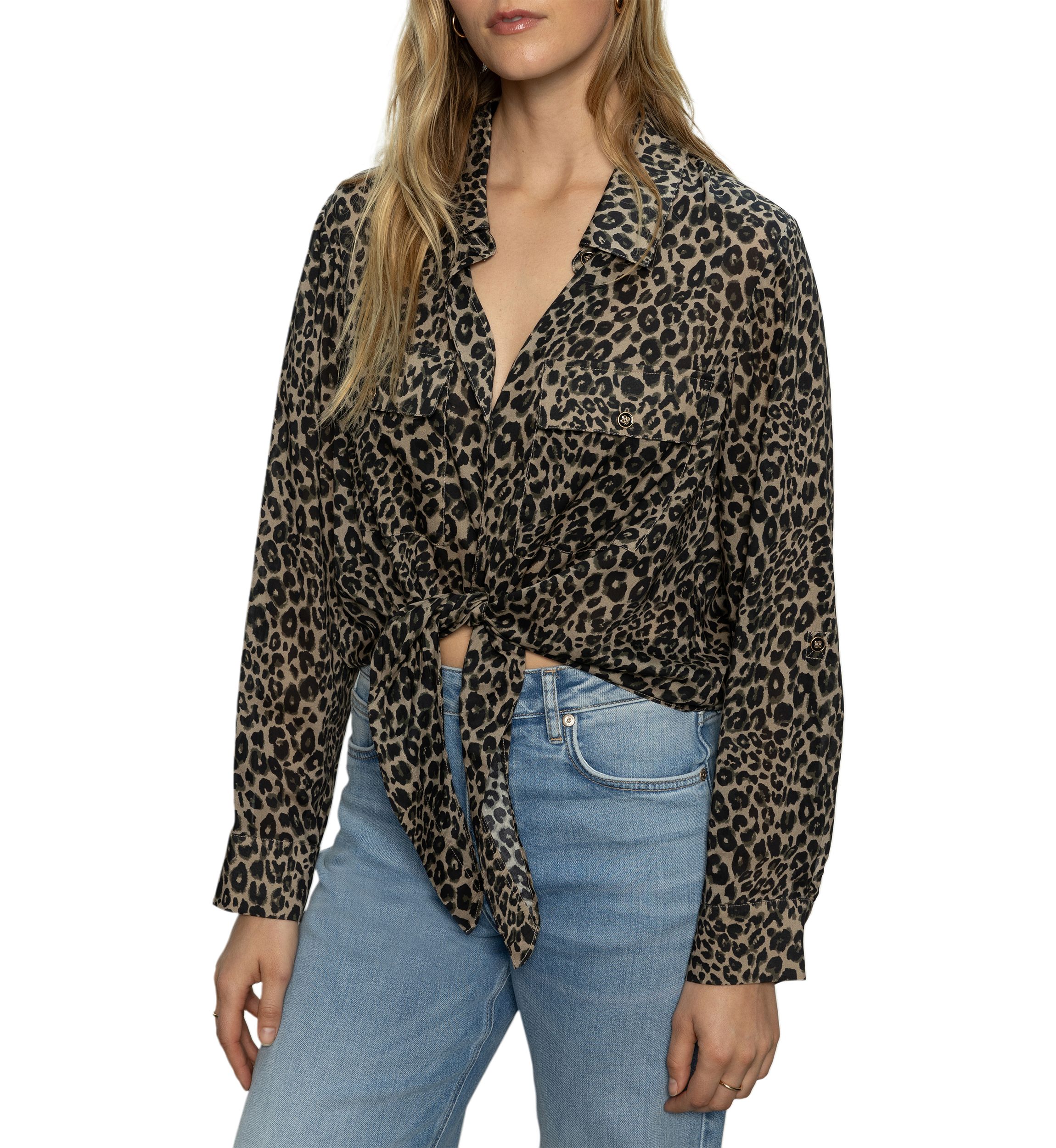 Womens Wild Love Tie Top 
