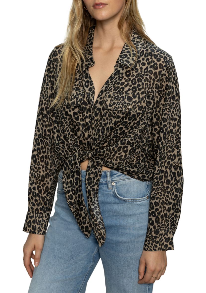 Womens Wild Love Tie Top 