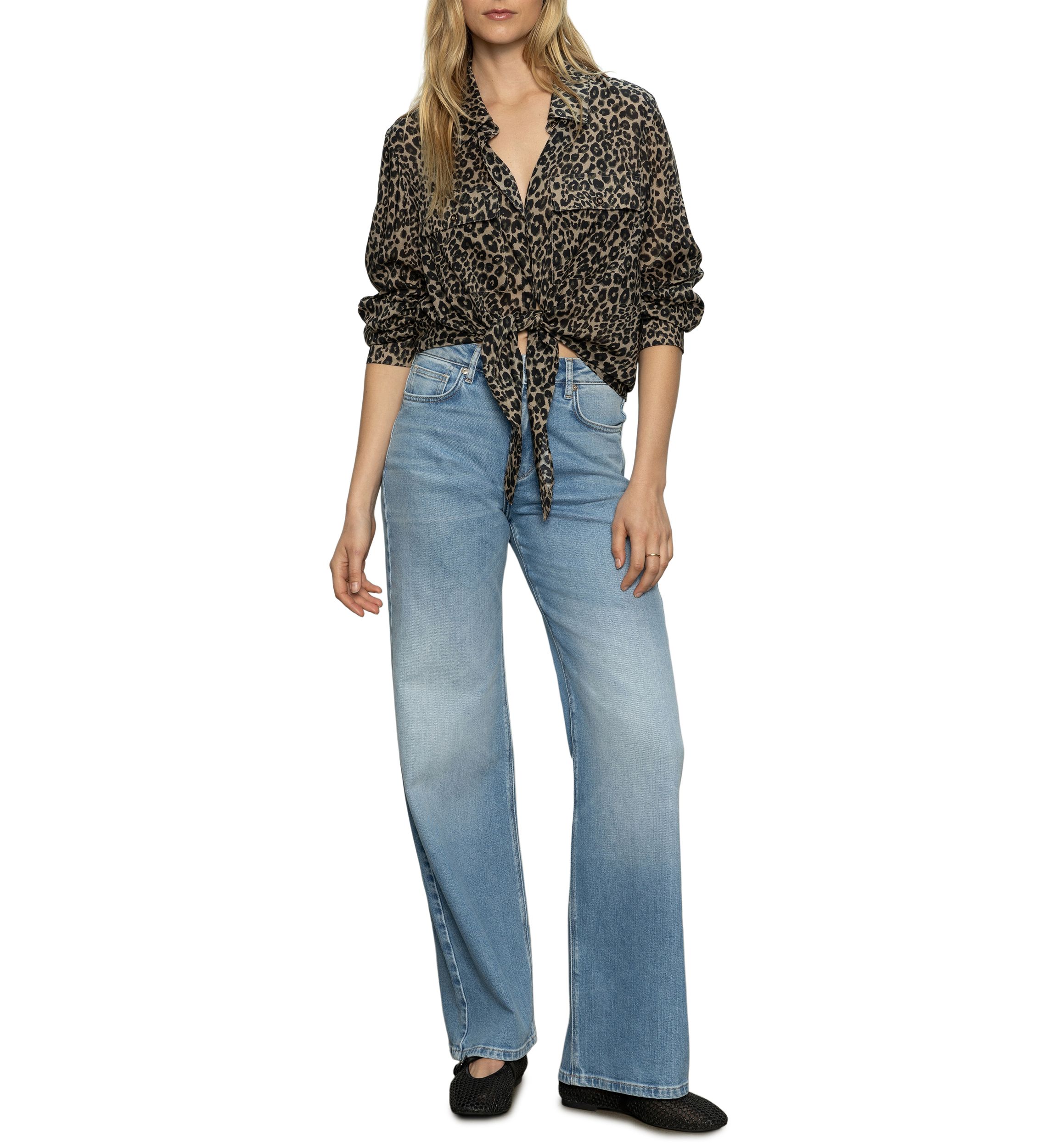 Womens Wild Love Tie Top 