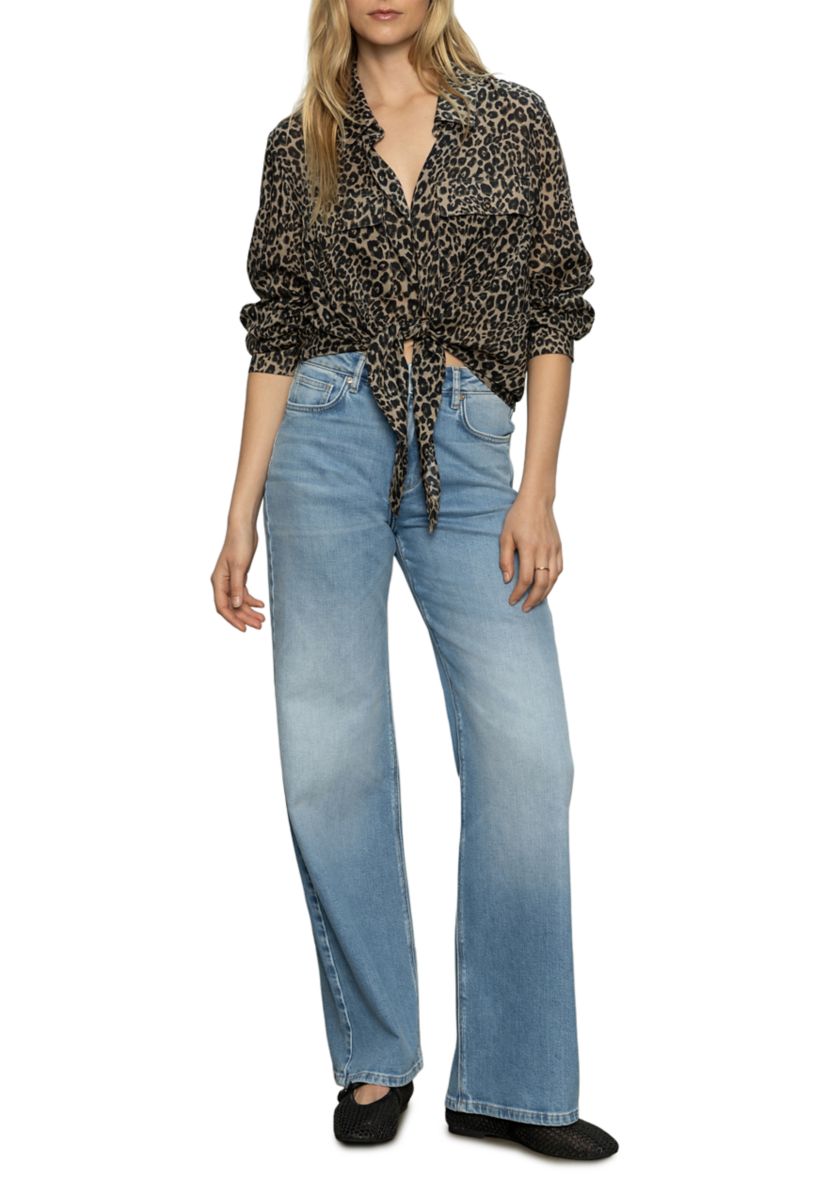 Womens Wild Love Tie Top 