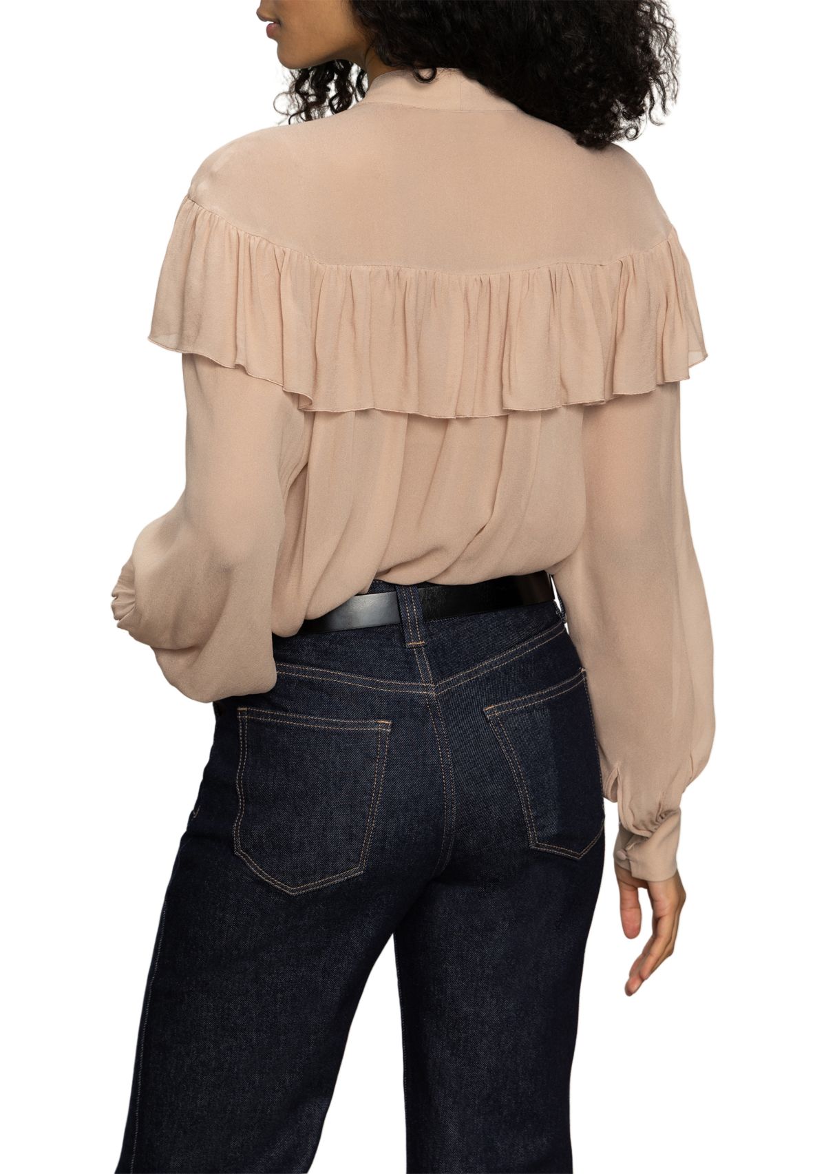 Womens Fade Into You Ruffle Blouse