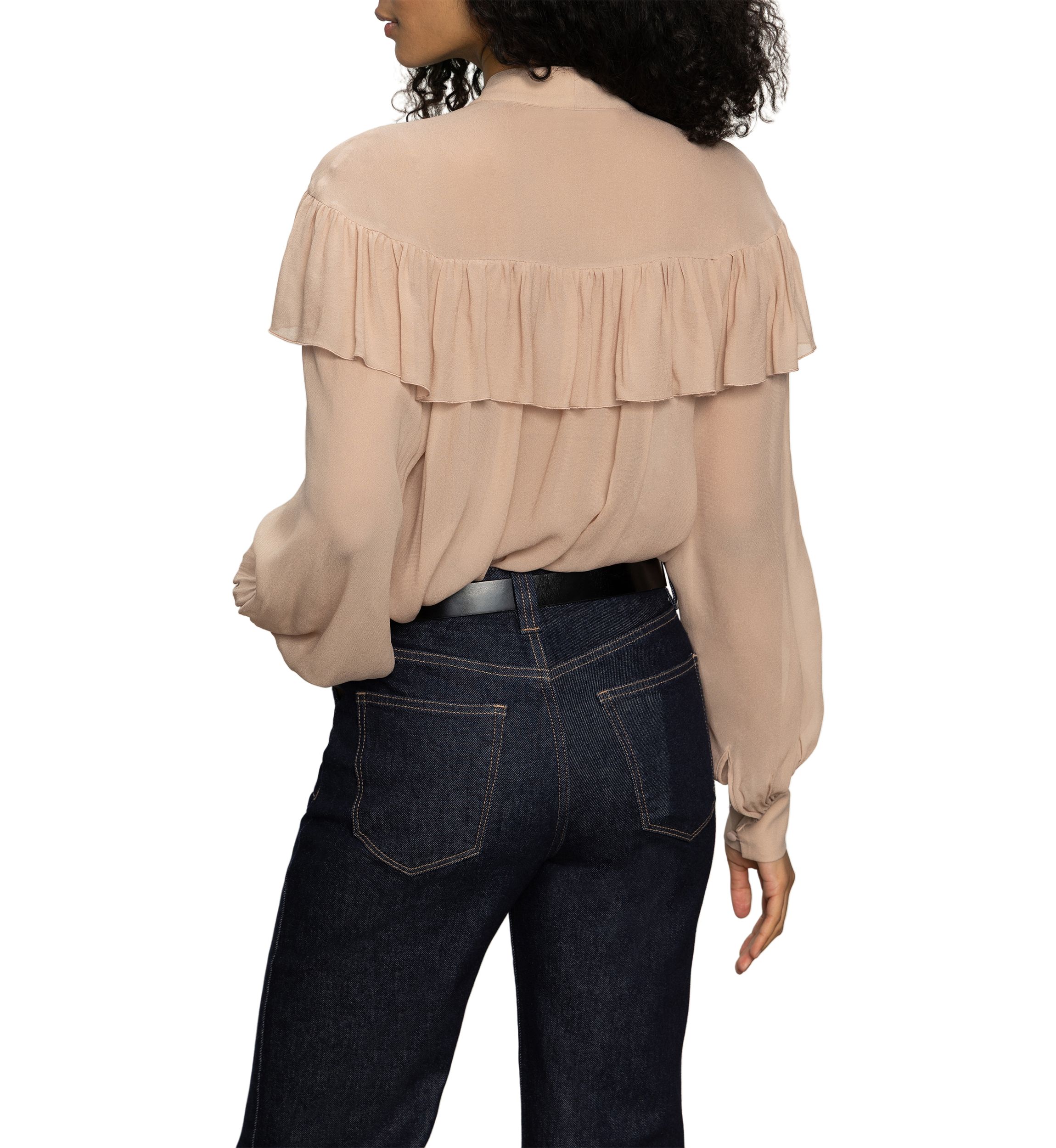 Womens Fade Into You Ruffle Blouse